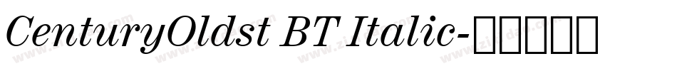 CenturyOldst BT Italic字体转换